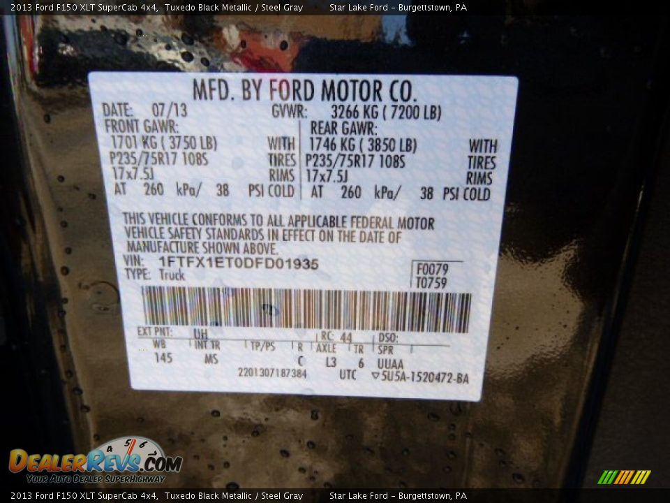 2013 Ford F150 XLT SuperCab 4x4 Tuxedo Black Metallic / Steel Gray Photo #20