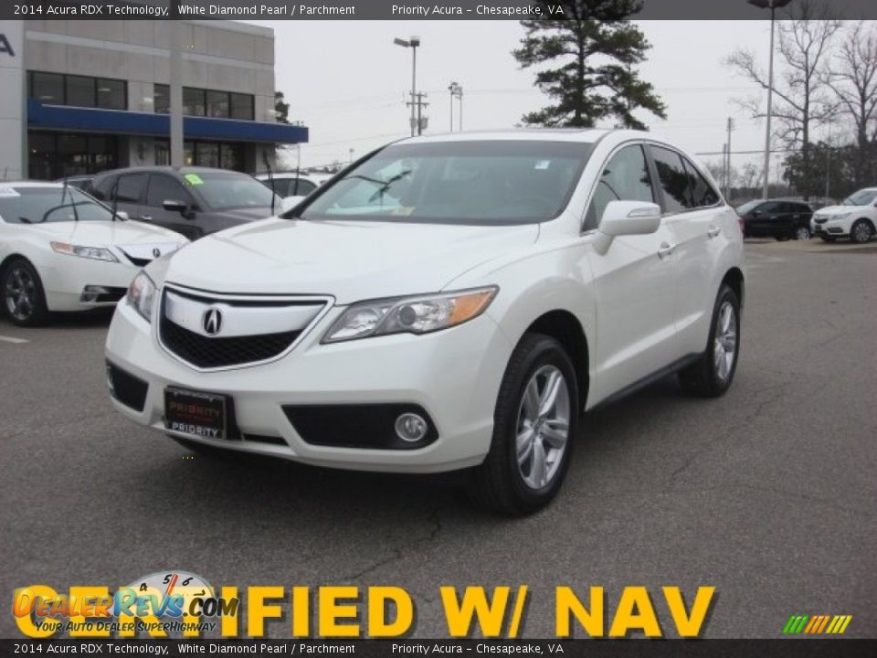 2014 Acura RDX Technology White Diamond Pearl / Parchment Photo #1