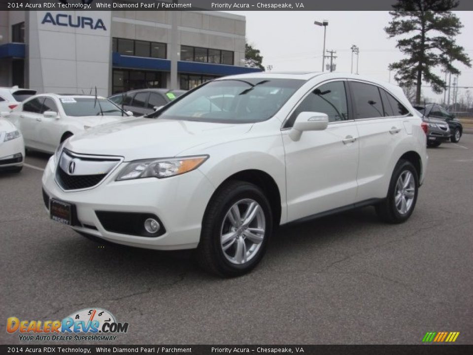 2014 Acura RDX Technology White Diamond Pearl / Parchment Photo #2