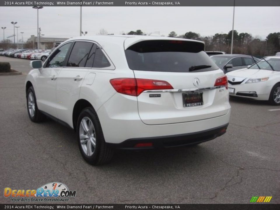 2014 Acura RDX Technology White Diamond Pearl / Parchment Photo #4