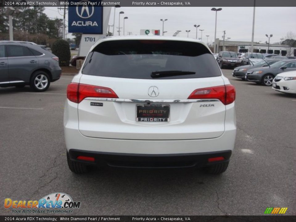 2014 Acura RDX Technology White Diamond Pearl / Parchment Photo #5
