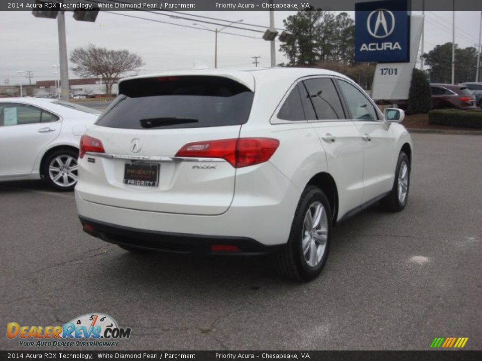 2014 Acura RDX Technology White Diamond Pearl / Parchment Photo #6