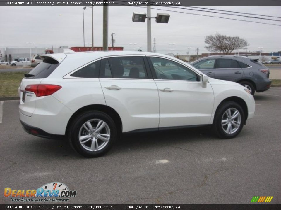 2014 Acura RDX Technology White Diamond Pearl / Parchment Photo #7