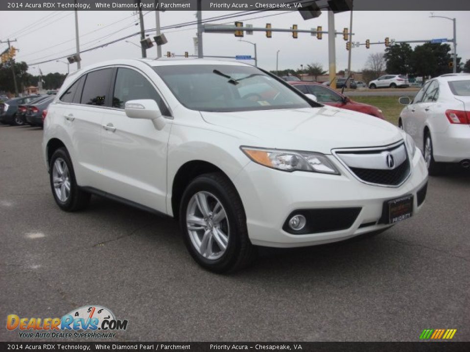 2014 Acura RDX Technology White Diamond Pearl / Parchment Photo #8