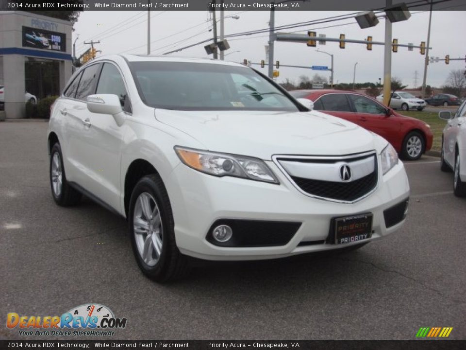 2014 Acura RDX Technology White Diamond Pearl / Parchment Photo #9