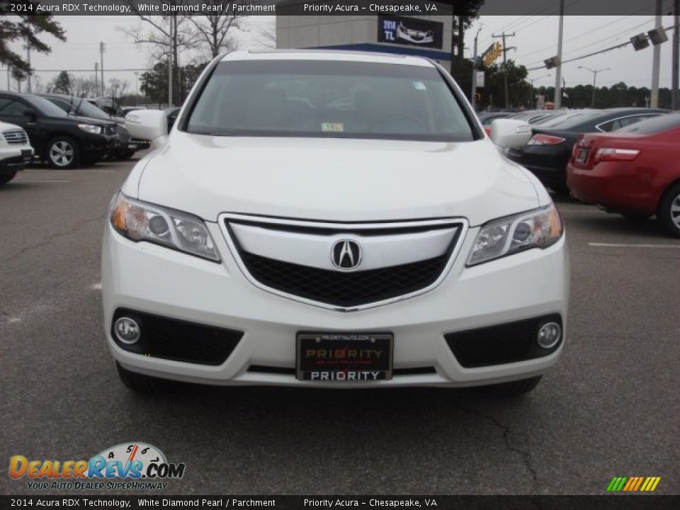 2014 Acura RDX Technology White Diamond Pearl / Parchment Photo #10