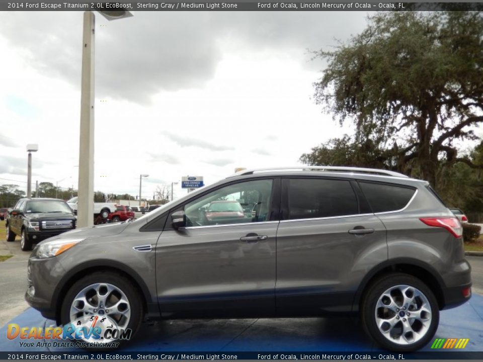 2014 Ford Escape Titanium 2.0L EcoBoost Sterling Gray / Medium Light Stone Photo #2