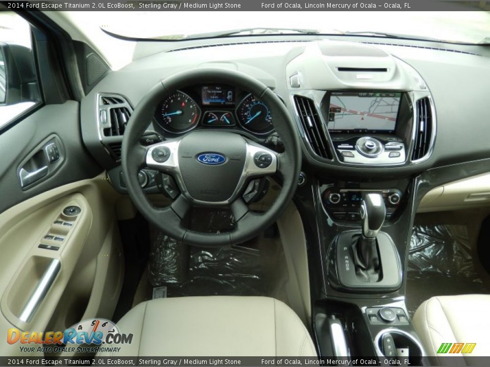 2014 Ford Escape Titanium 2.0L EcoBoost Sterling Gray / Medium Light Stone Photo #9