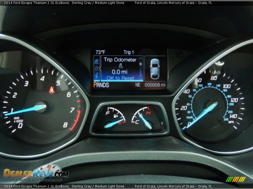 2014 Ford Escape Titanium 2.0L EcoBoost Sterling Gray / Medium Light Stone Photo #10