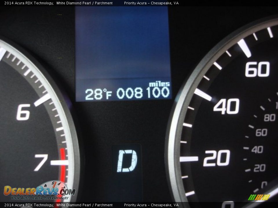 2014 Acura RDX Technology White Diamond Pearl / Parchment Photo #25