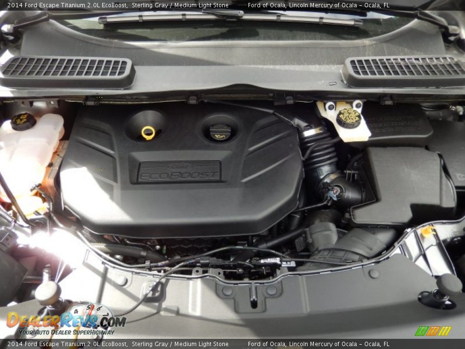 2014 Ford Escape Titanium 2.0L EcoBoost Sterling Gray / Medium Light Stone Photo #12