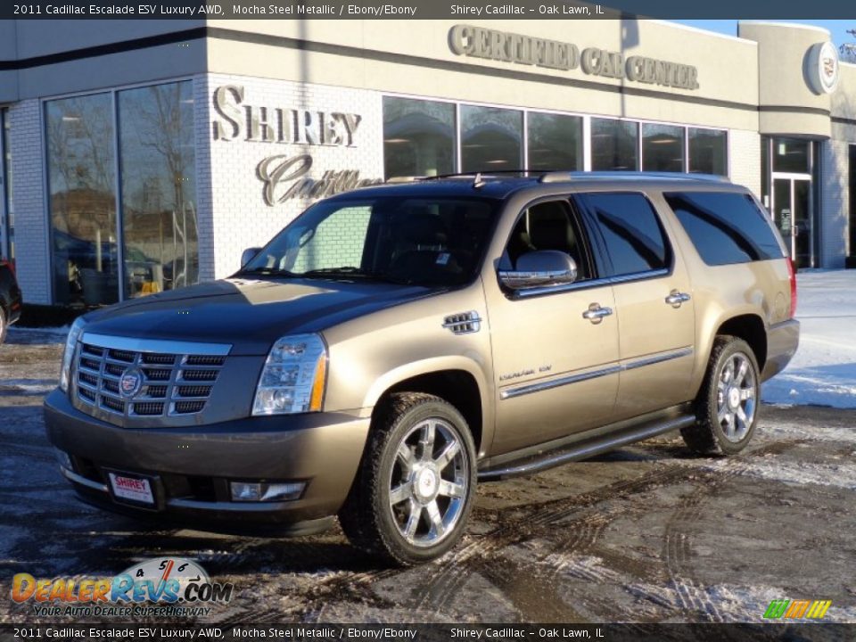 2011 Cadillac Escalade ESV Luxury AWD Mocha Steel Metallic / Ebony/Ebony Photo #1