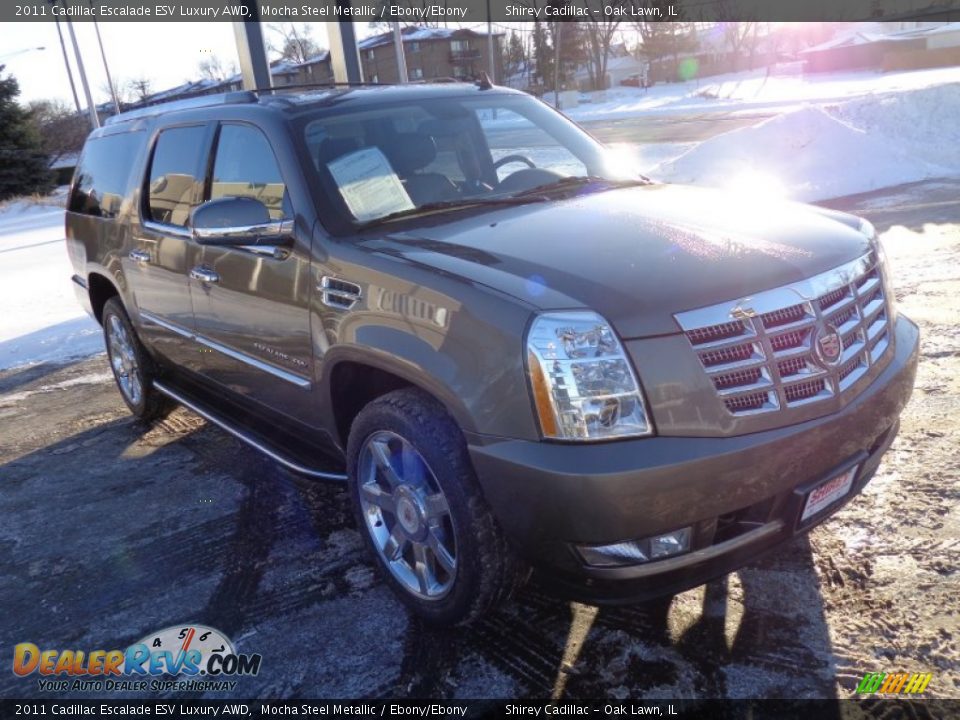 2011 Cadillac Escalade ESV Luxury AWD Mocha Steel Metallic / Ebony/Ebony Photo #3
