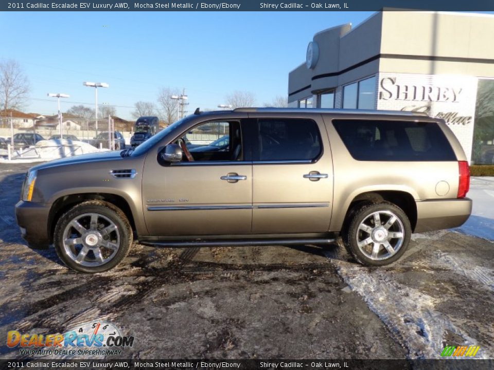 2011 Cadillac Escalade ESV Luxury AWD Mocha Steel Metallic / Ebony/Ebony Photo #4