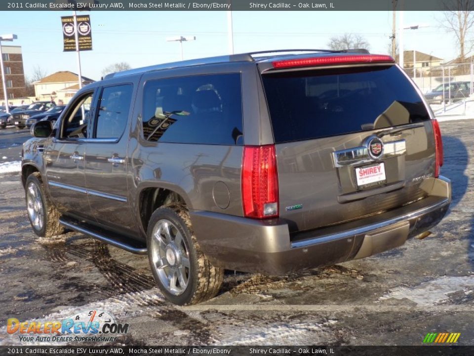 2011 Cadillac Escalade ESV Luxury AWD Mocha Steel Metallic / Ebony/Ebony Photo #5