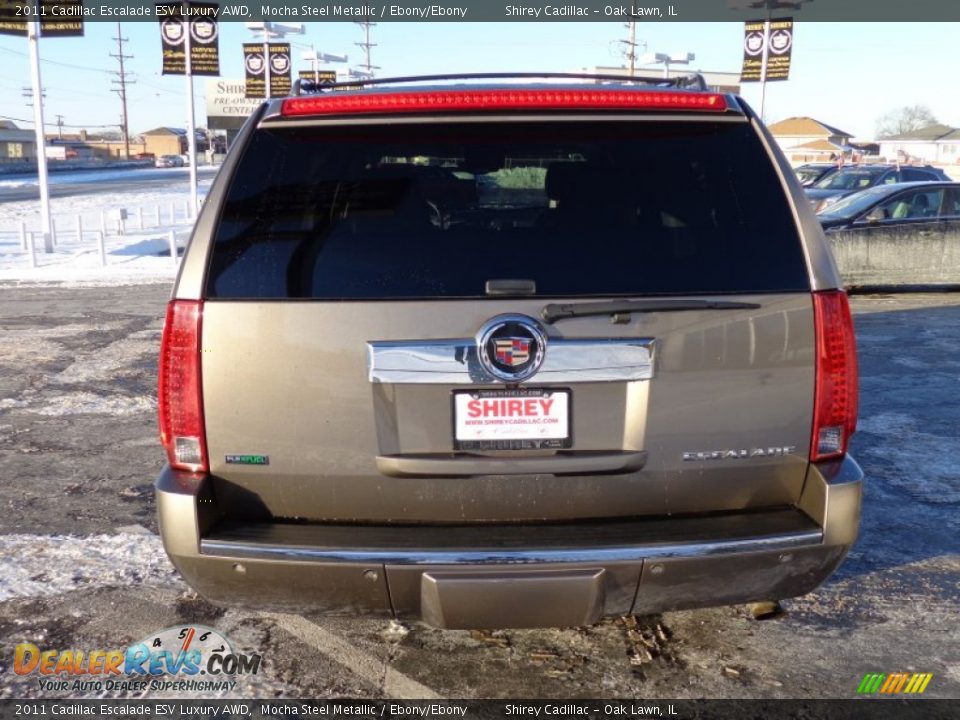 2011 Cadillac Escalade ESV Luxury AWD Mocha Steel Metallic / Ebony/Ebony Photo #6