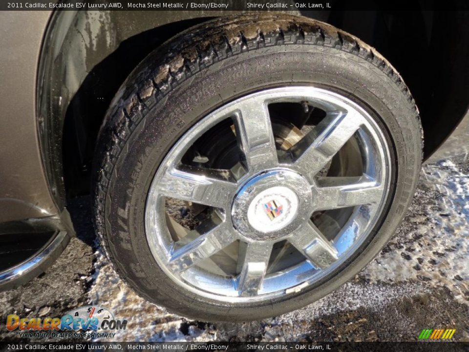 2011 Cadillac Escalade ESV Luxury AWD Mocha Steel Metallic / Ebony/Ebony Photo #8