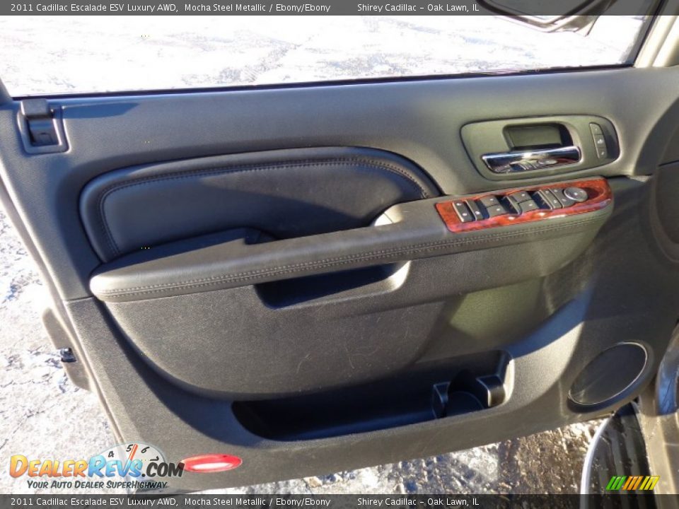 2011 Cadillac Escalade ESV Luxury AWD Mocha Steel Metallic / Ebony/Ebony Photo #15
