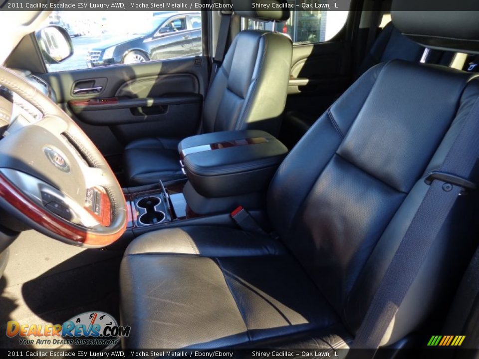 2011 Cadillac Escalade ESV Luxury AWD Mocha Steel Metallic / Ebony/Ebony Photo #16