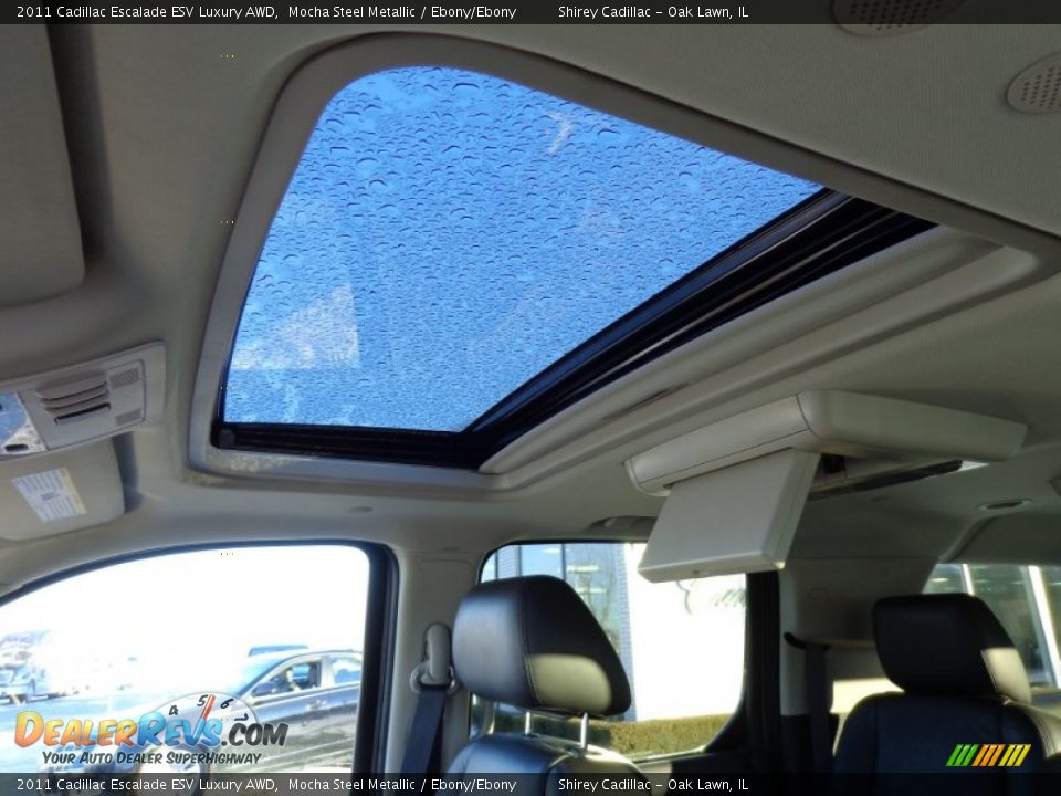 2011 Cadillac Escalade ESV Luxury AWD Mocha Steel Metallic / Ebony/Ebony Photo #17