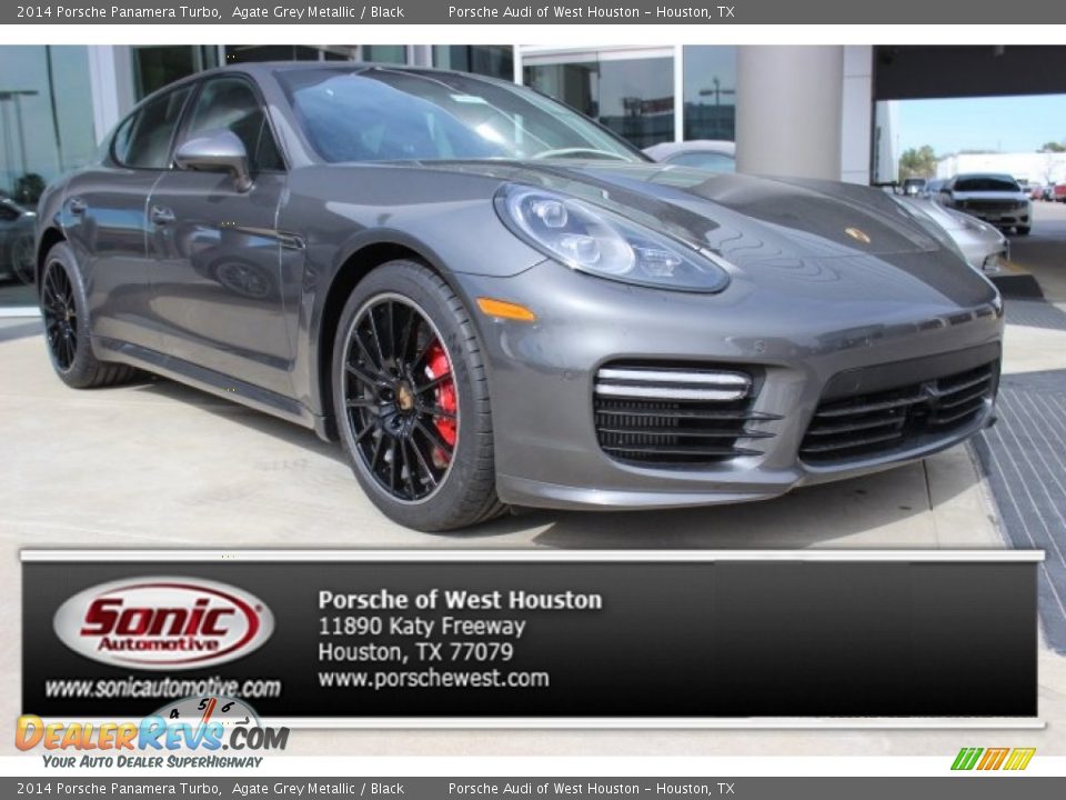 2014 Porsche Panamera Turbo Agate Grey Metallic / Black Photo #1
