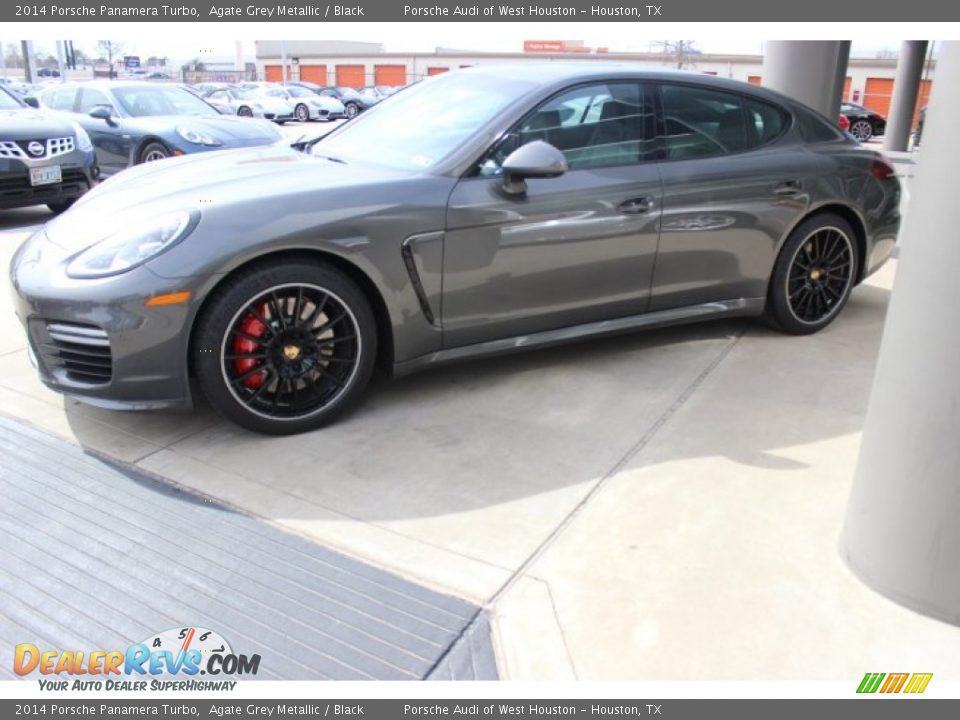 2014 Porsche Panamera Turbo Agate Grey Metallic / Black Photo #4