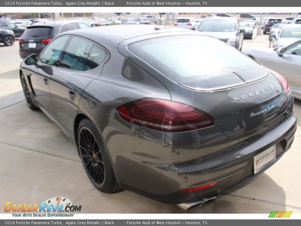 2014 Porsche Panamera Turbo Agate Grey Metallic / Black Photo #5
