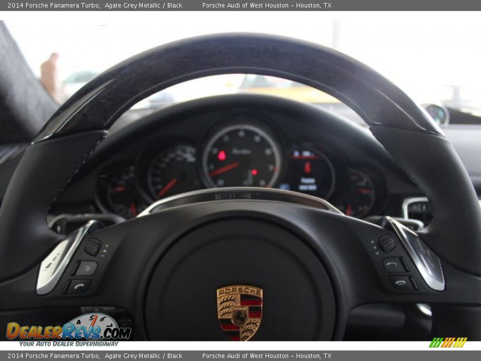 2014 Porsche Panamera Turbo Agate Grey Metallic / Black Photo #27
