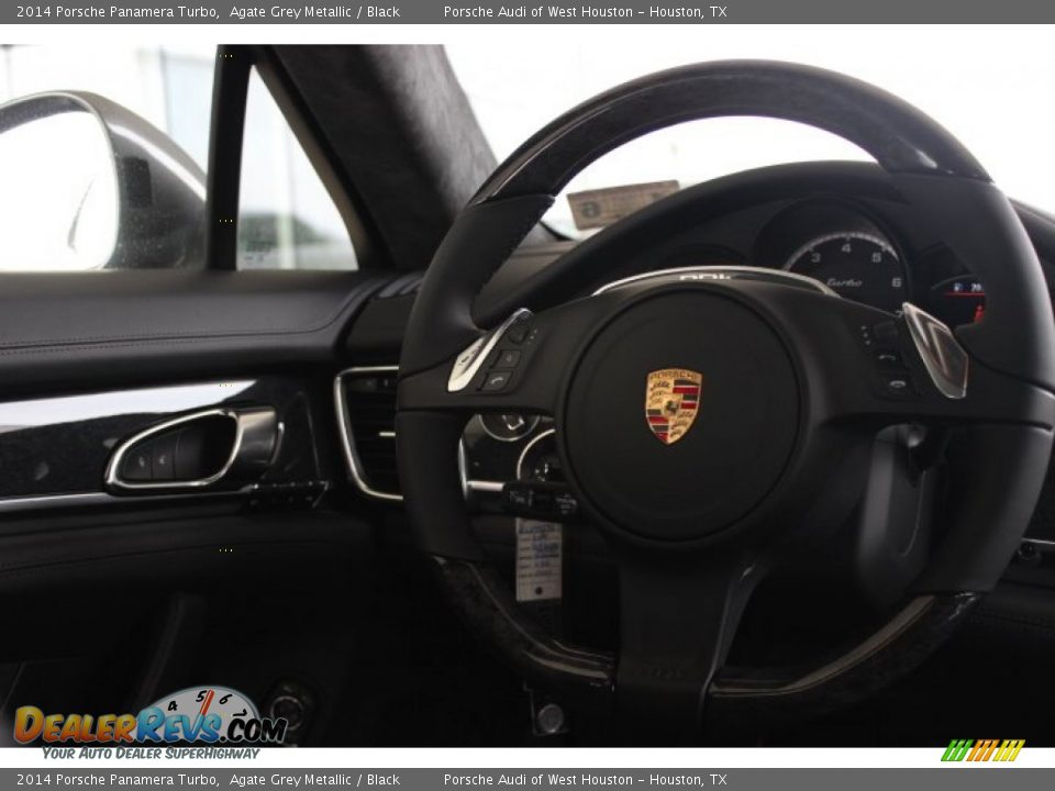 2014 Porsche Panamera Turbo Agate Grey Metallic / Black Photo #35