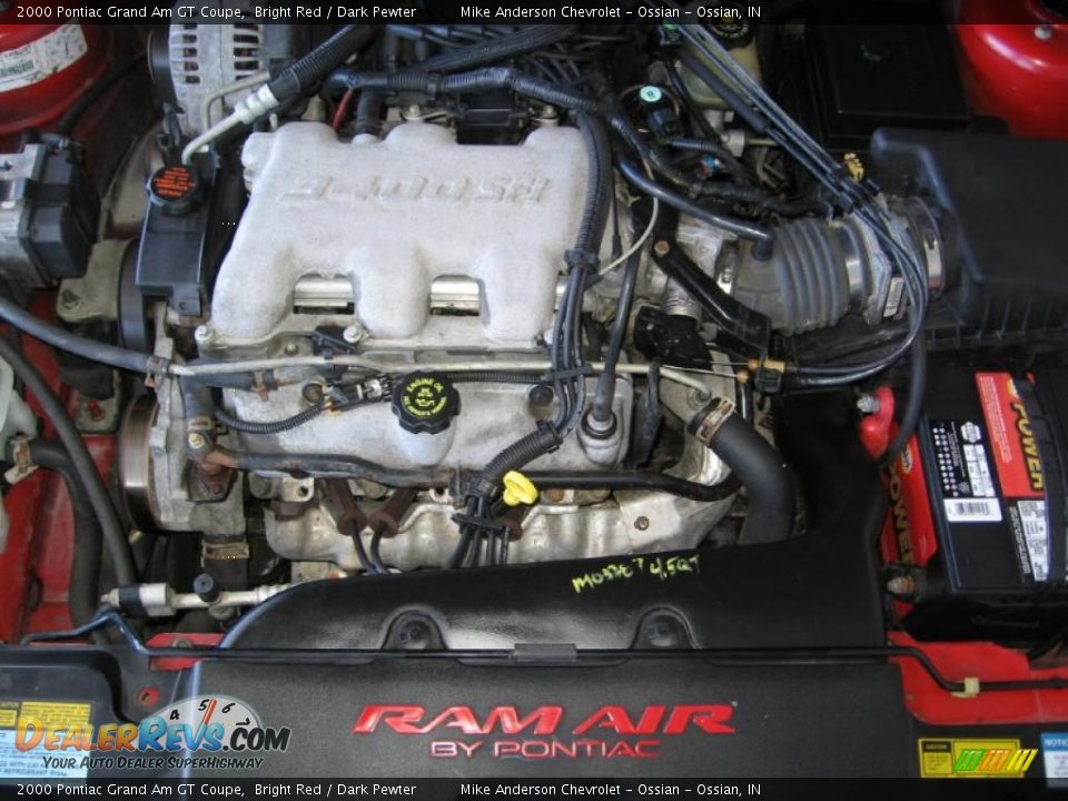 2000 Pontiac Grand Am GT Coupe 3.4 Liter OHV 12-Valve V6 Engine Photo #17