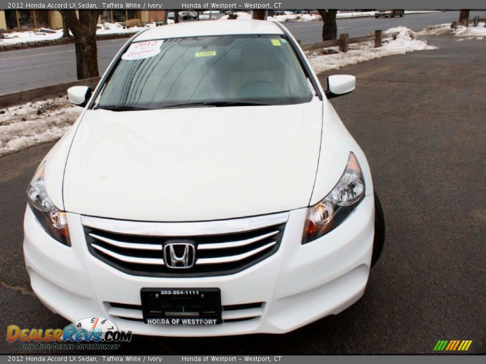 2012 Honda Accord LX Sedan Taffeta White / Ivory Photo #2