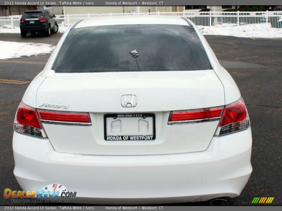 2012 Honda Accord LX Sedan Taffeta White / Ivory Photo #10