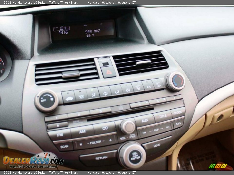 2012 Honda Accord LX Sedan Taffeta White / Ivory Photo #12