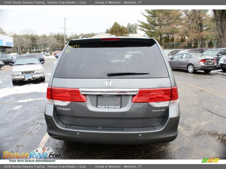 2008 Honda Odyssey Touring Nimbus Gray Metallic / Gray Photo #7