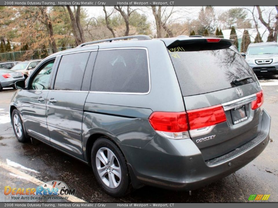 2008 Honda Odyssey Touring Nimbus Gray Metallic / Gray Photo #10