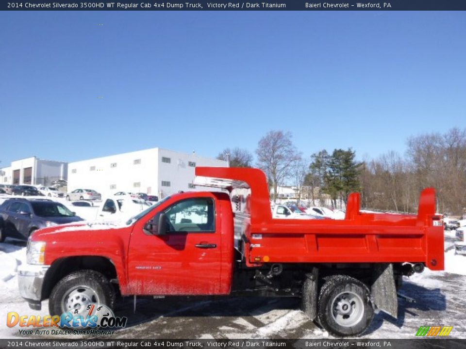 2014 Chevrolet Silverado 3500HD WT Regular Cab 4x4 Dump Truck Victory Red / Dark Titanium Photo #1
