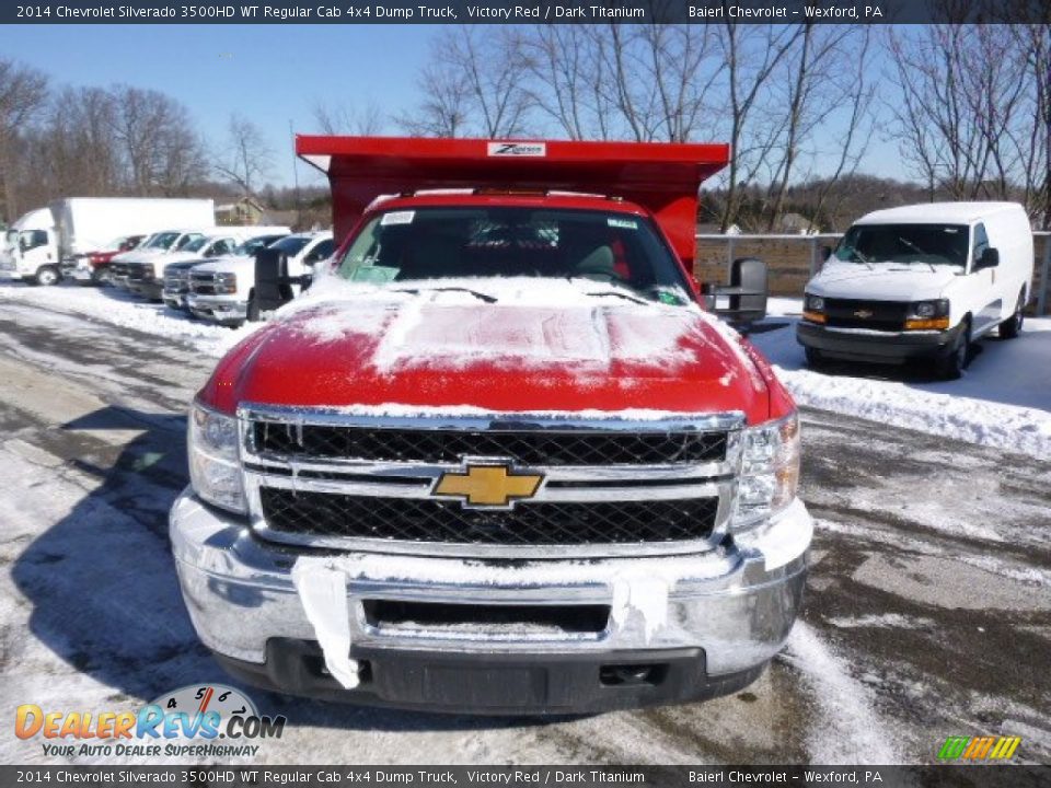 2014 Chevrolet Silverado 3500HD WT Regular Cab 4x4 Dump Truck Victory Red / Dark Titanium Photo #3