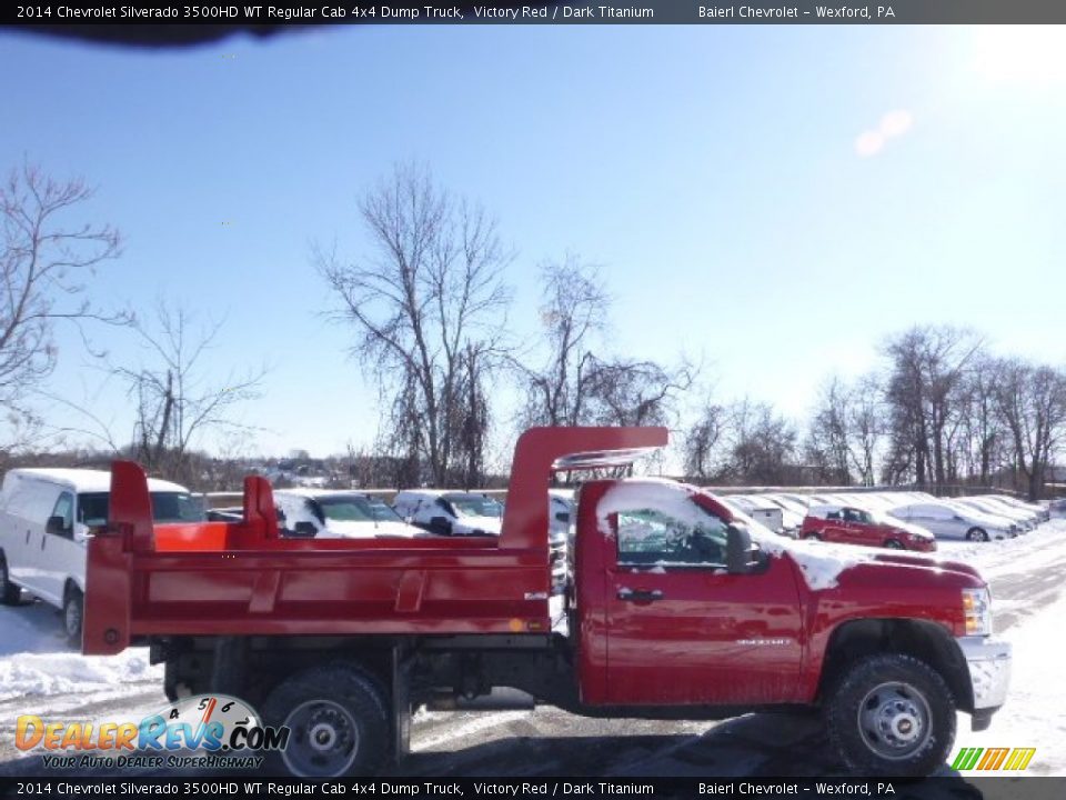 2014 Chevrolet Silverado 3500HD WT Regular Cab 4x4 Dump Truck Victory Red / Dark Titanium Photo #5