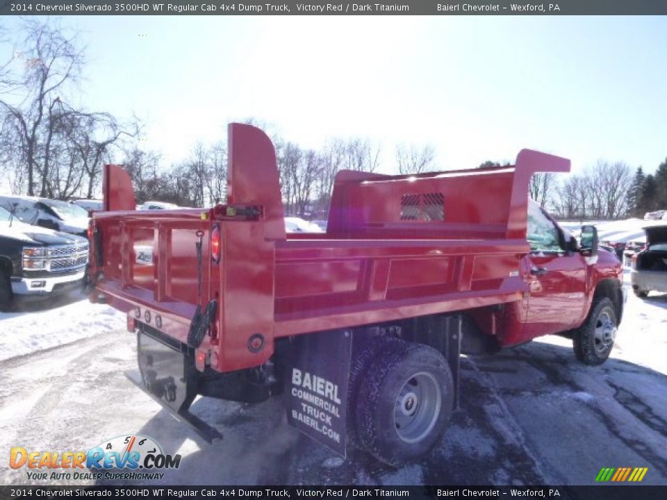 2014 Chevrolet Silverado 3500HD WT Regular Cab 4x4 Dump Truck Victory Red / Dark Titanium Photo #6