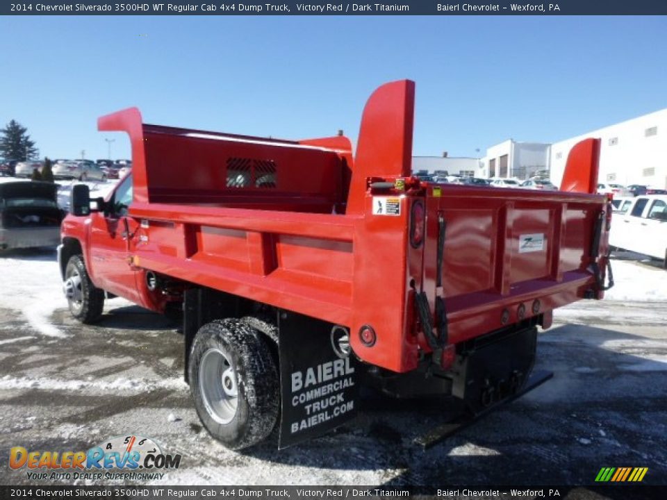 2014 Chevrolet Silverado 3500HD WT Regular Cab 4x4 Dump Truck Victory Red / Dark Titanium Photo #8