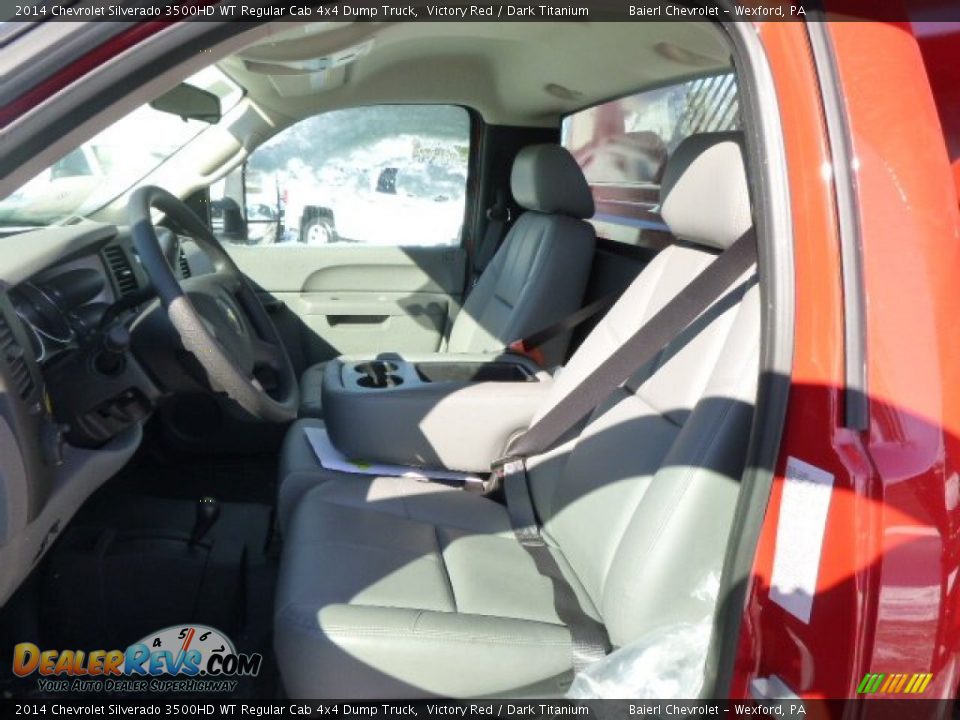 2014 Chevrolet Silverado 3500HD WT Regular Cab 4x4 Dump Truck Victory Red / Dark Titanium Photo #10