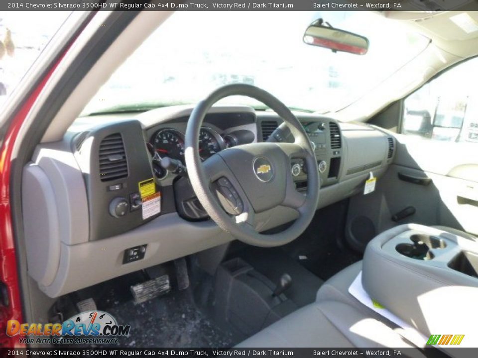 2014 Chevrolet Silverado 3500HD WT Regular Cab 4x4 Dump Truck Victory Red / Dark Titanium Photo #11