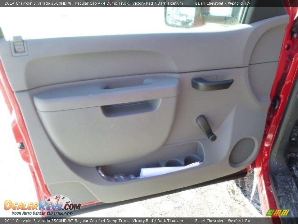 2014 Chevrolet Silverado 3500HD WT Regular Cab 4x4 Dump Truck Victory Red / Dark Titanium Photo #12