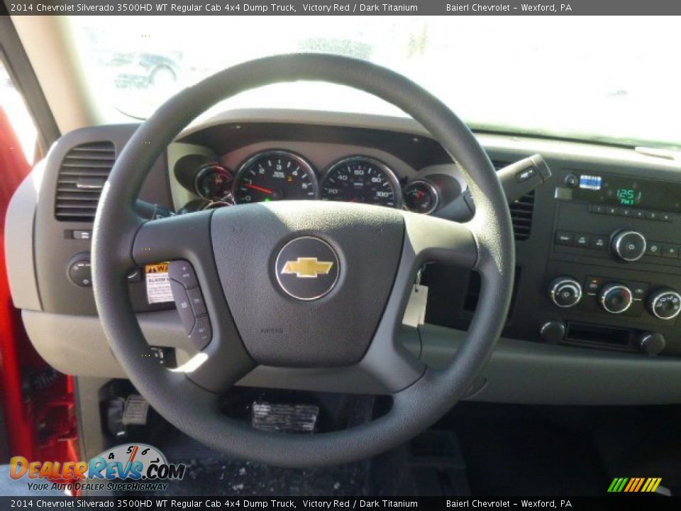 2014 Chevrolet Silverado 3500HD WT Regular Cab 4x4 Dump Truck Victory Red / Dark Titanium Photo #17