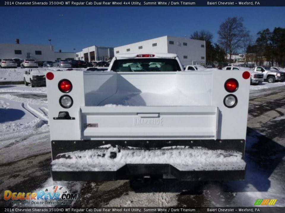 2014 Chevrolet Silverado 3500HD WT Regular Cab Dual Rear Wheel 4x4 Utility Summit White / Dark Titanium Photo #7