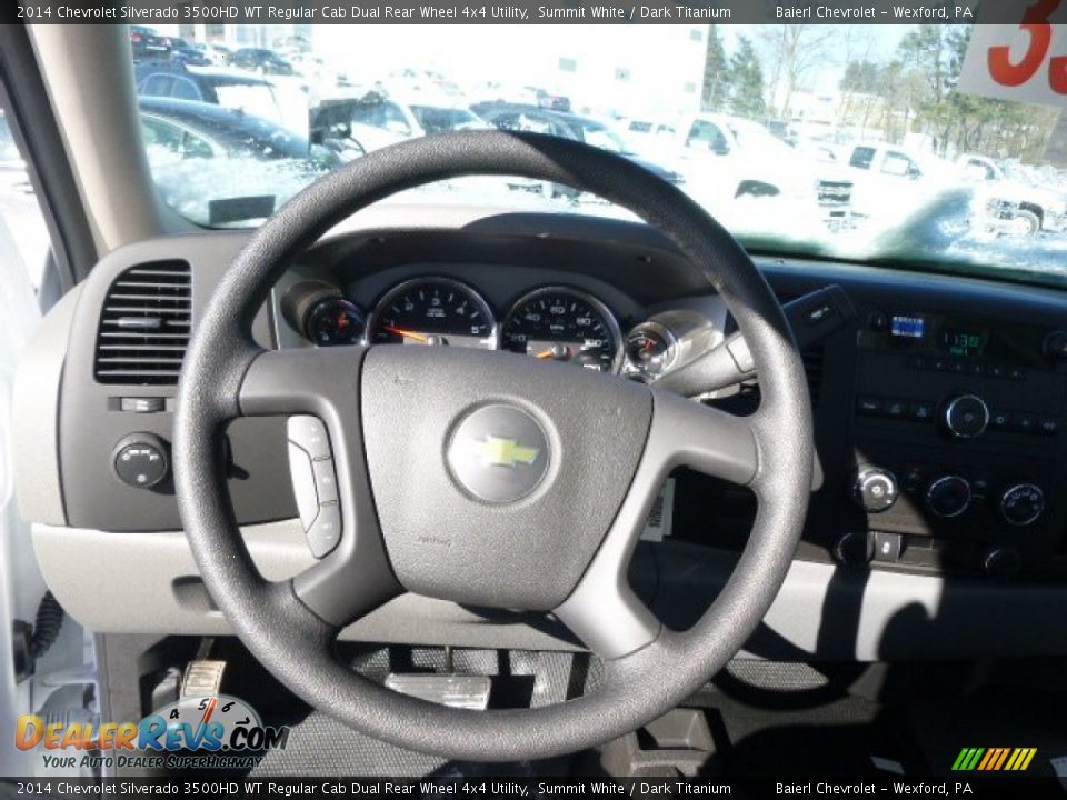 2014 Chevrolet Silverado 3500HD WT Regular Cab Dual Rear Wheel 4x4 Utility Summit White / Dark Titanium Photo #17
