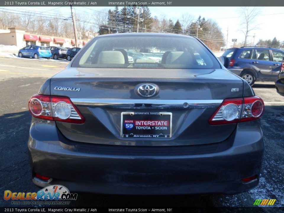 2013 Toyota Corolla LE Magnetic Gray Metallic / Ash Photo #5