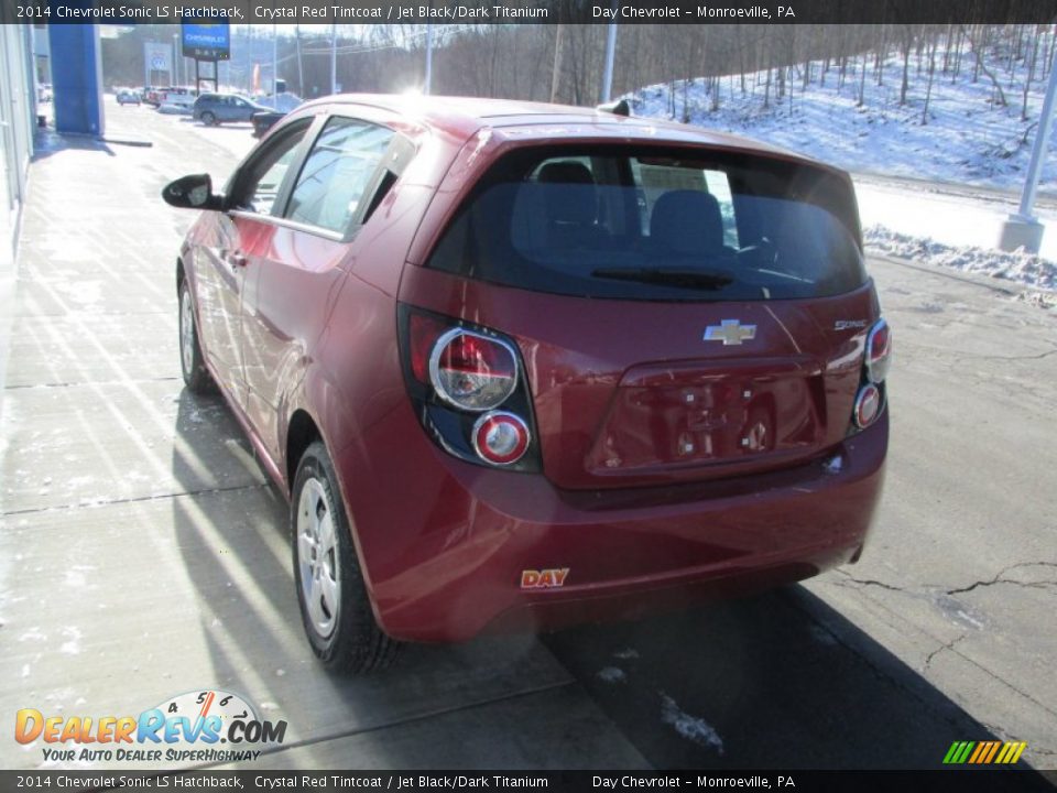 2014 Chevrolet Sonic LS Hatchback Crystal Red Tintcoat / Jet Black/Dark Titanium Photo #6