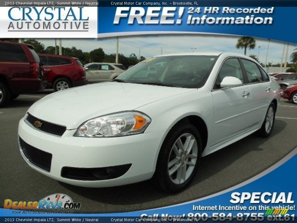 2013 Chevrolet Impala LTZ Summit White / Neutral Photo #1
