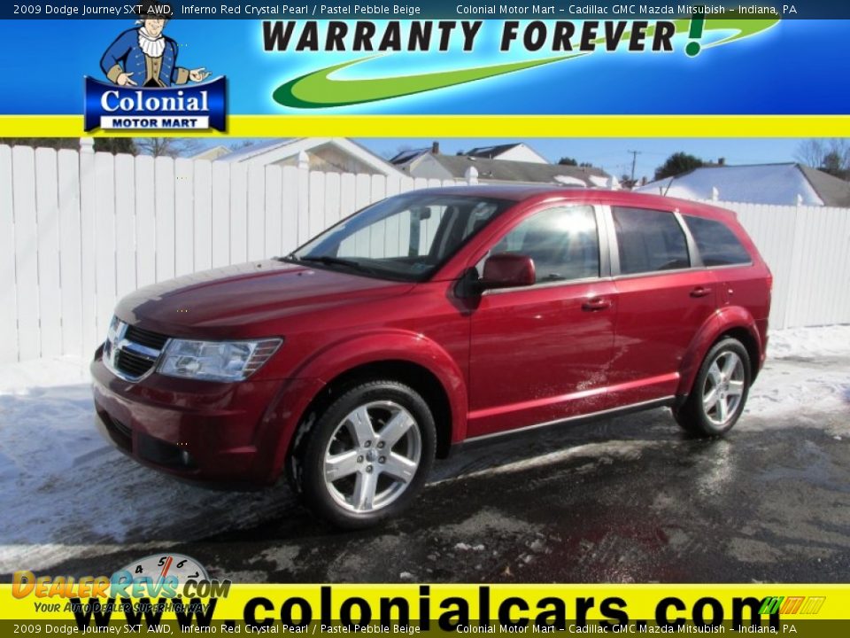2009 Dodge Journey SXT AWD Inferno Red Crystal Pearl / Pastel Pebble Beige Photo #1